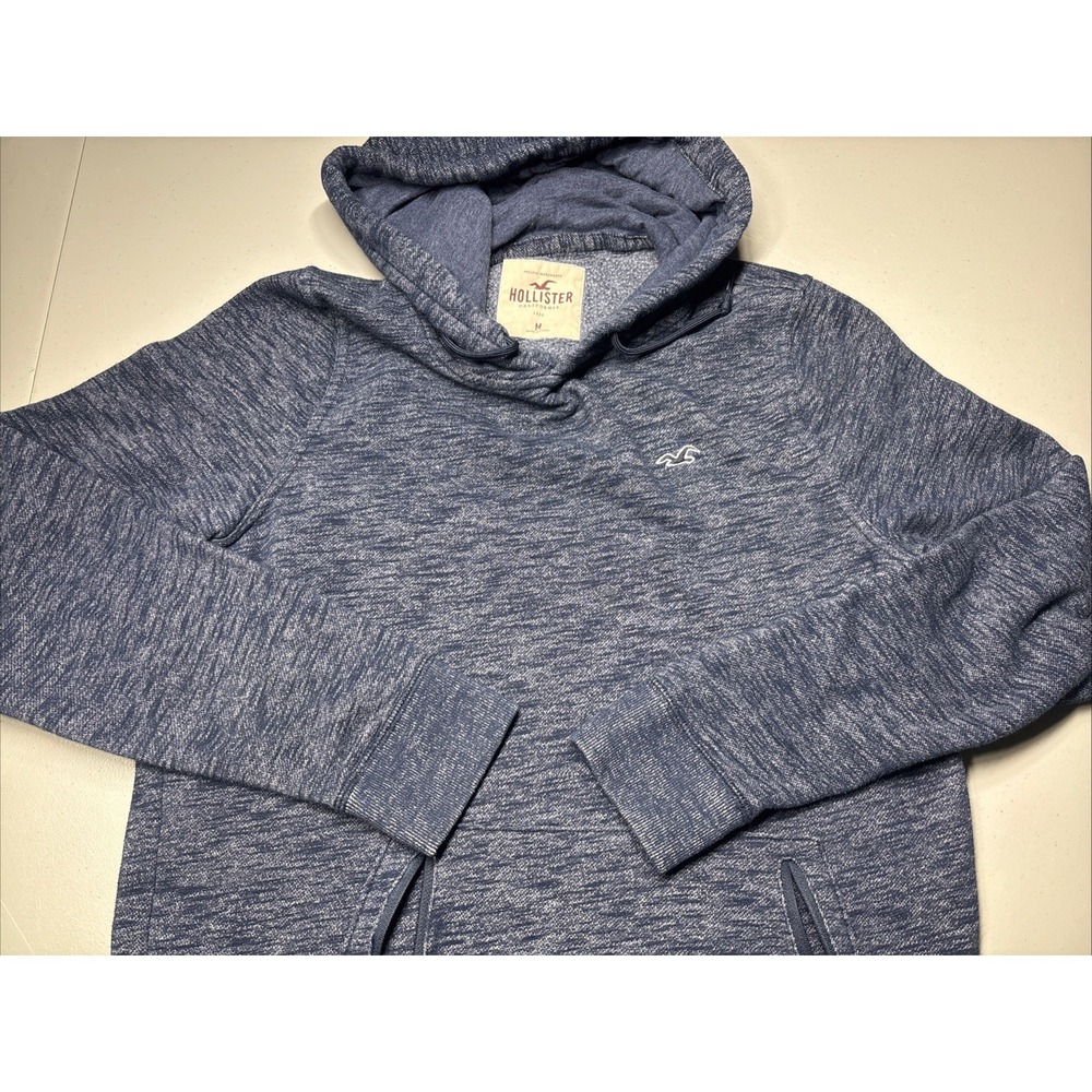 Y2K Hollister California Pullover Hoodie Blue Heathered Size M Men's sweatshirt